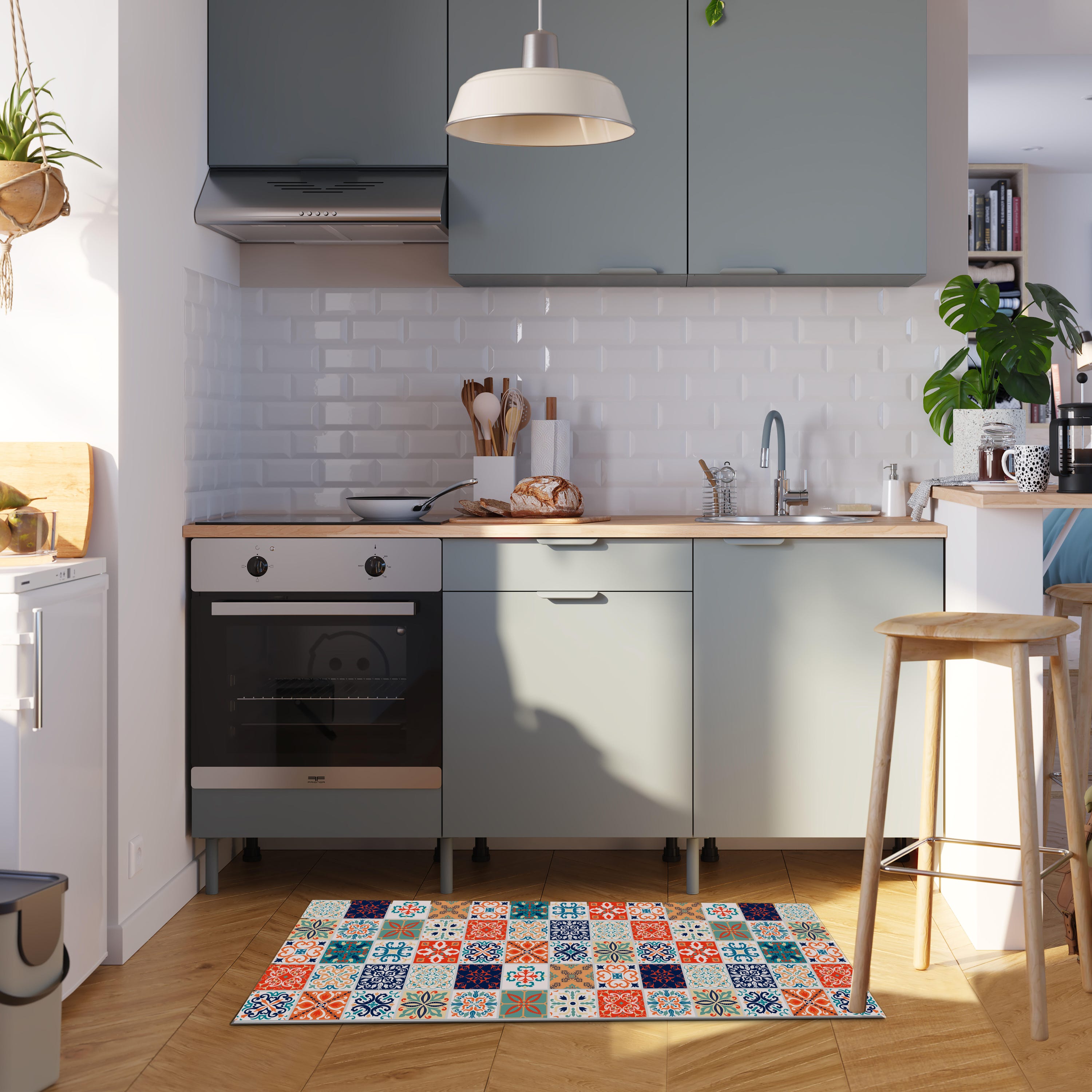 Tapete de cozinha CELANIE - efeito cimento multicolorido - 50 x 130 cm - INSPIRE - 2