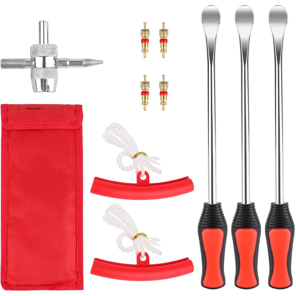 3pcs Outils Manuel Pour Démonte De Pneu Vélo Moto, Levier De Pneu En Mtal 30cm Argent 69453250