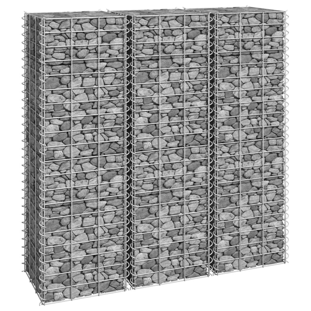 Maison exclusive - arriates de gaviones 3 unidades maison exclusive - erro 30x30x100 cm