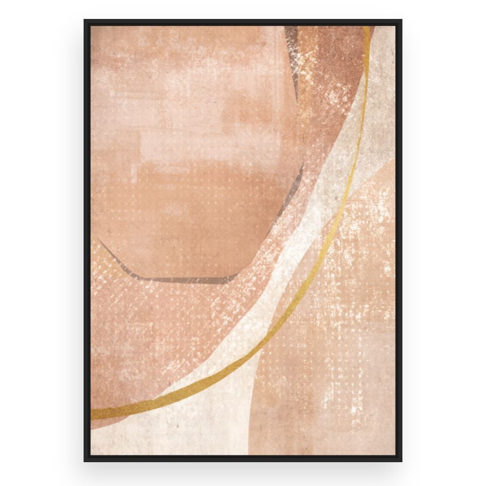 Toile encadrée Courbes abstraites chic / 72x108cm / Cadre Noir / Fabriqué en France / Déco murale / DADA ART - 3