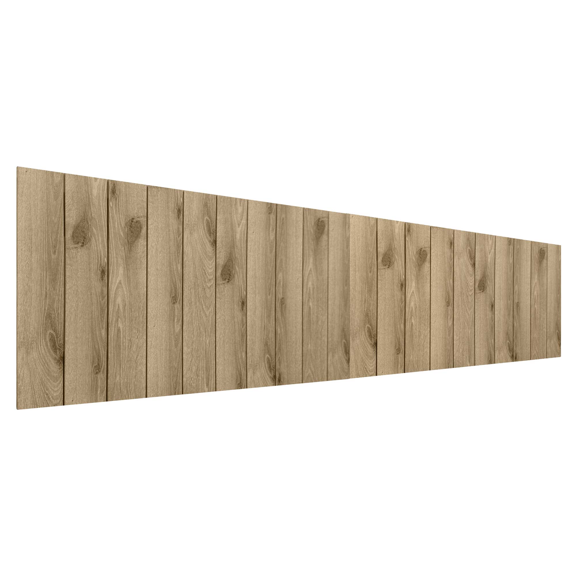 DHOME Tête de lit en bois recyclé MDF Style Palette Verticale Lit en Palettes Ferrures incluses (180cm Double, Bois Cambrien) - 2