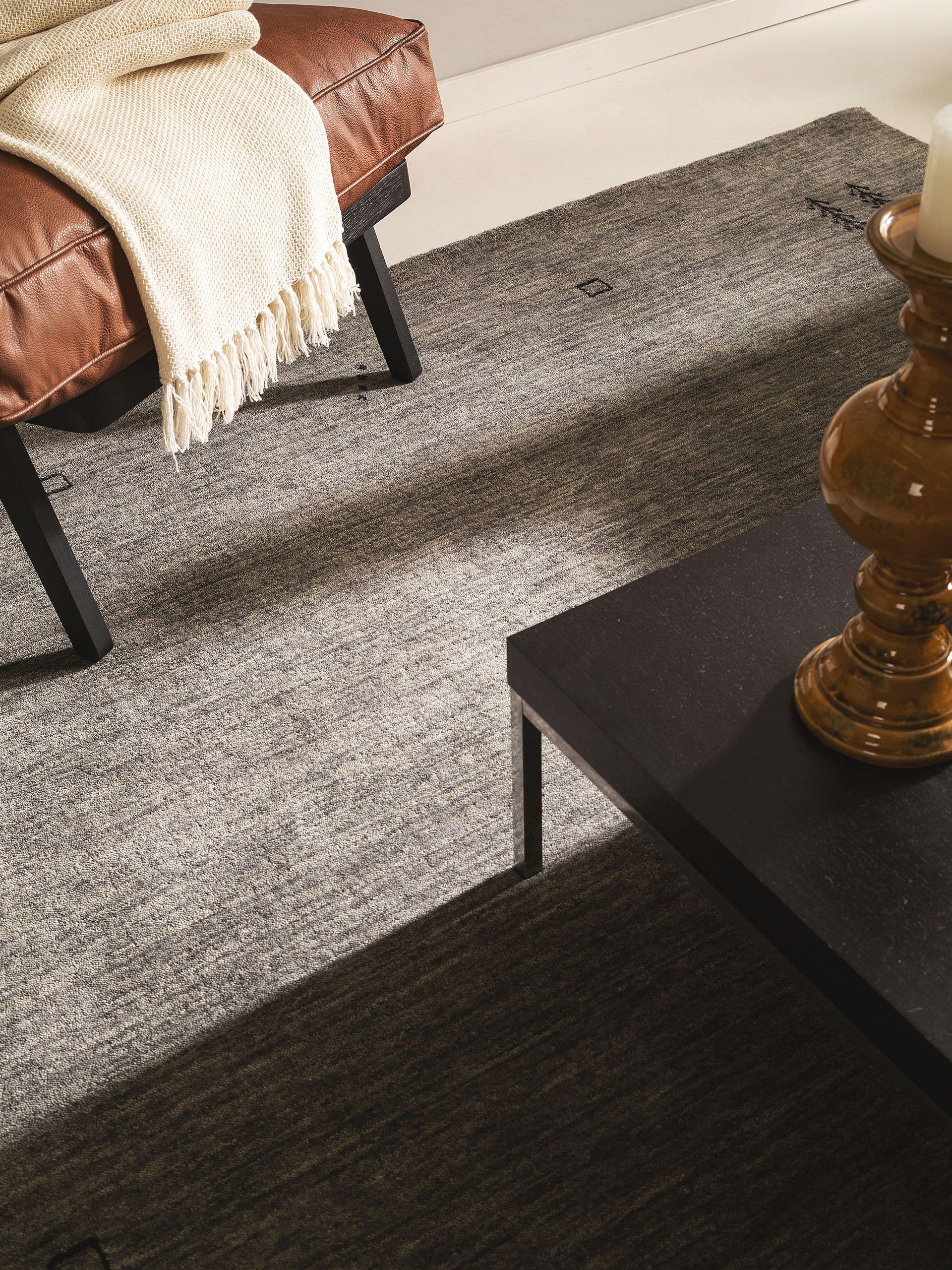 BENUTA - Tapis de laine Jamal gris 200x300 cm - 3