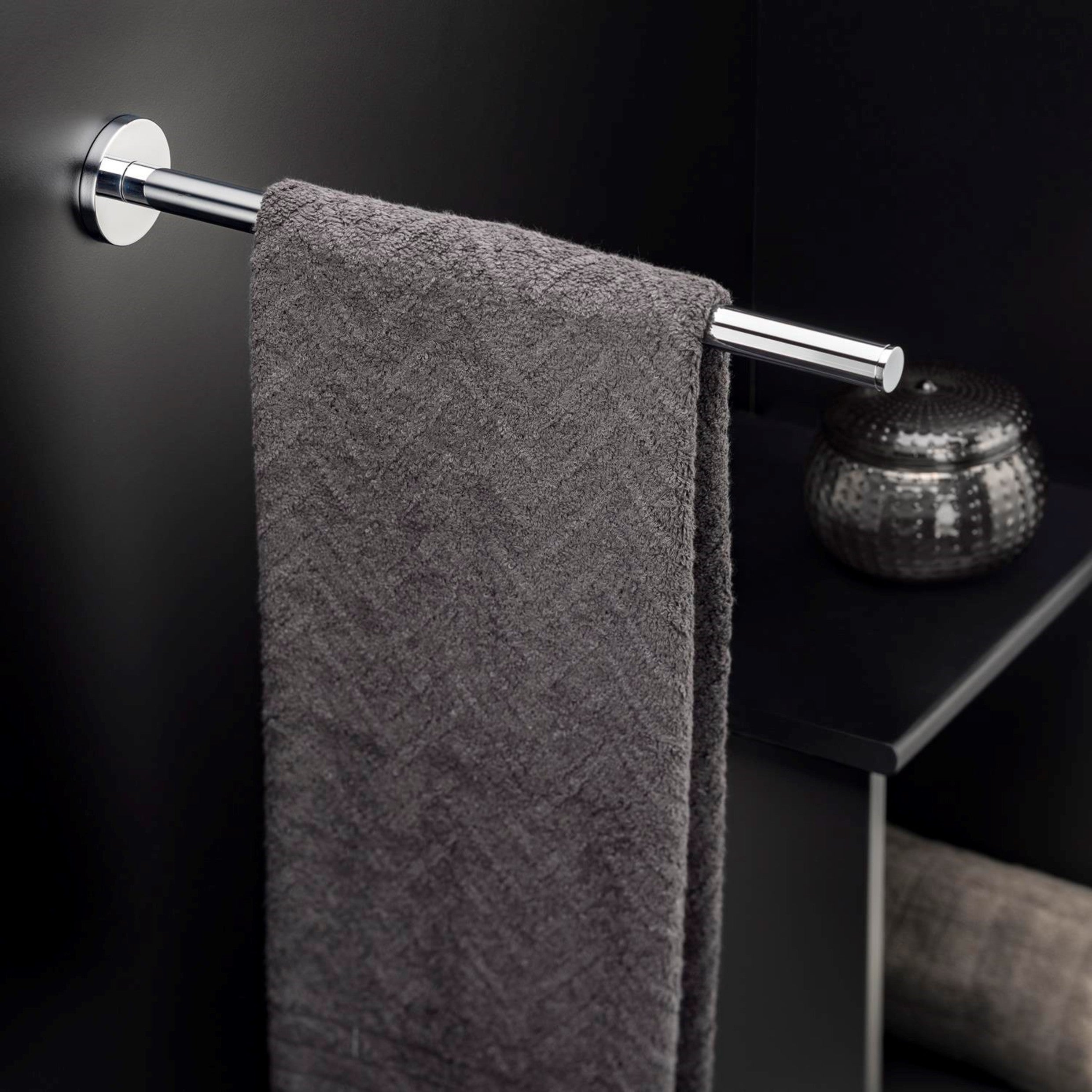COSMIC Porte serviette, 40 cm, Adhésif et Vis Inclus, Anti-corrosion, Fixations Cachées, Collection ARCHITECT - 3