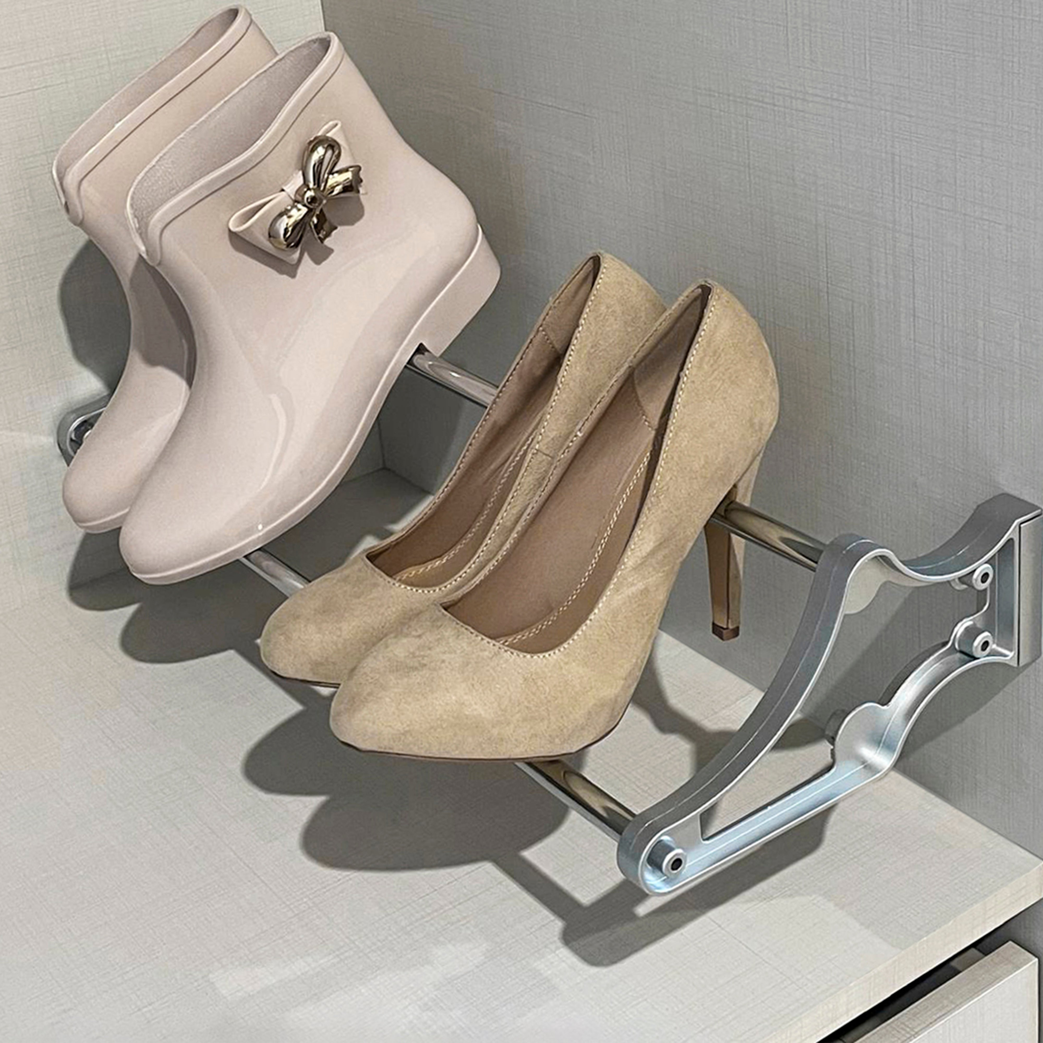 Emuca Range-chaussures Self pour intérieur d'armoire, Peint en aluminium, Acier et Plastique. - 3