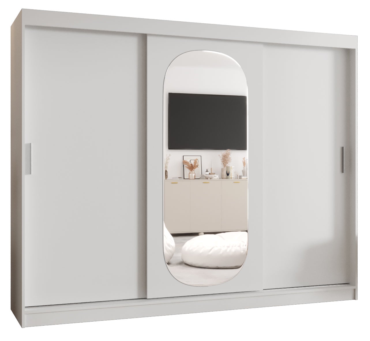 Szafa przesuwna garderoba ROYAL 250 x 62 x 200 cm Biały - Abiks Meble