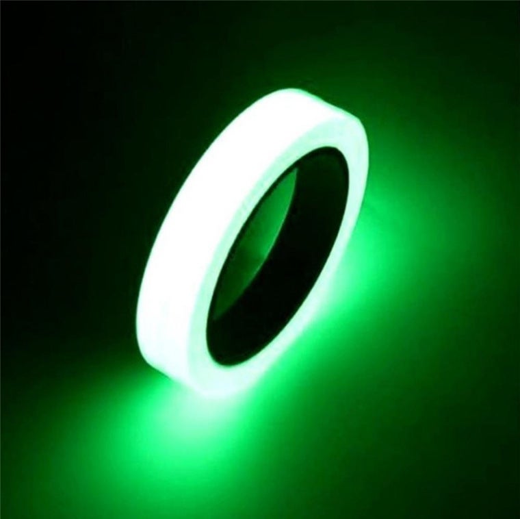 Taśma fluorescencyjna 10 m x 1,5 cm, samoprzylepna taśma fluorescencyjna, taśma świecąca w ciemności, zielona taśma klejąca świecąca w ciemności, ziel