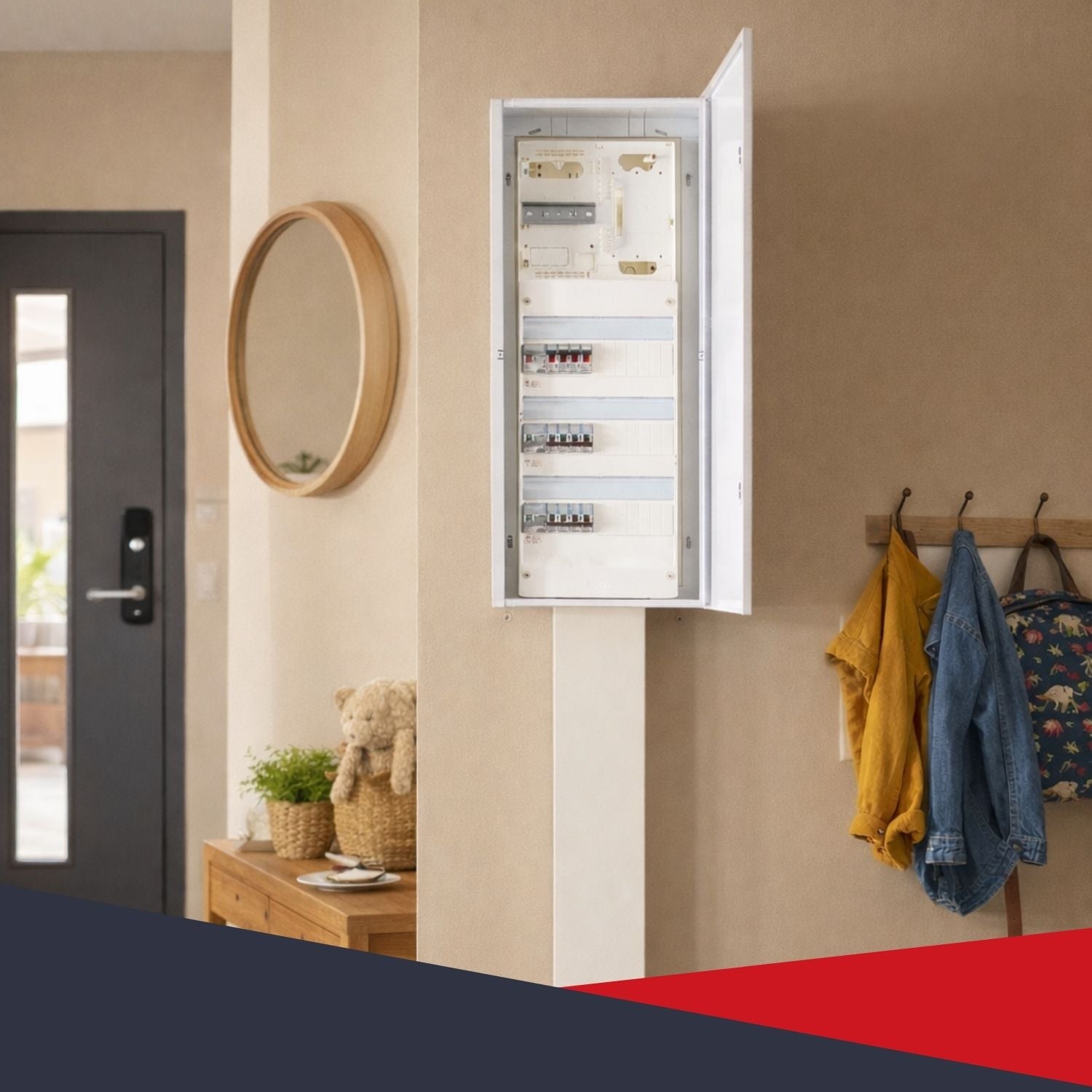 Coffret d'habillage ATOLE 13 modules en acier blanc pour tableaux électriques - H 104 x L 34 x P 14 cm - Réf. RCH500 - 7