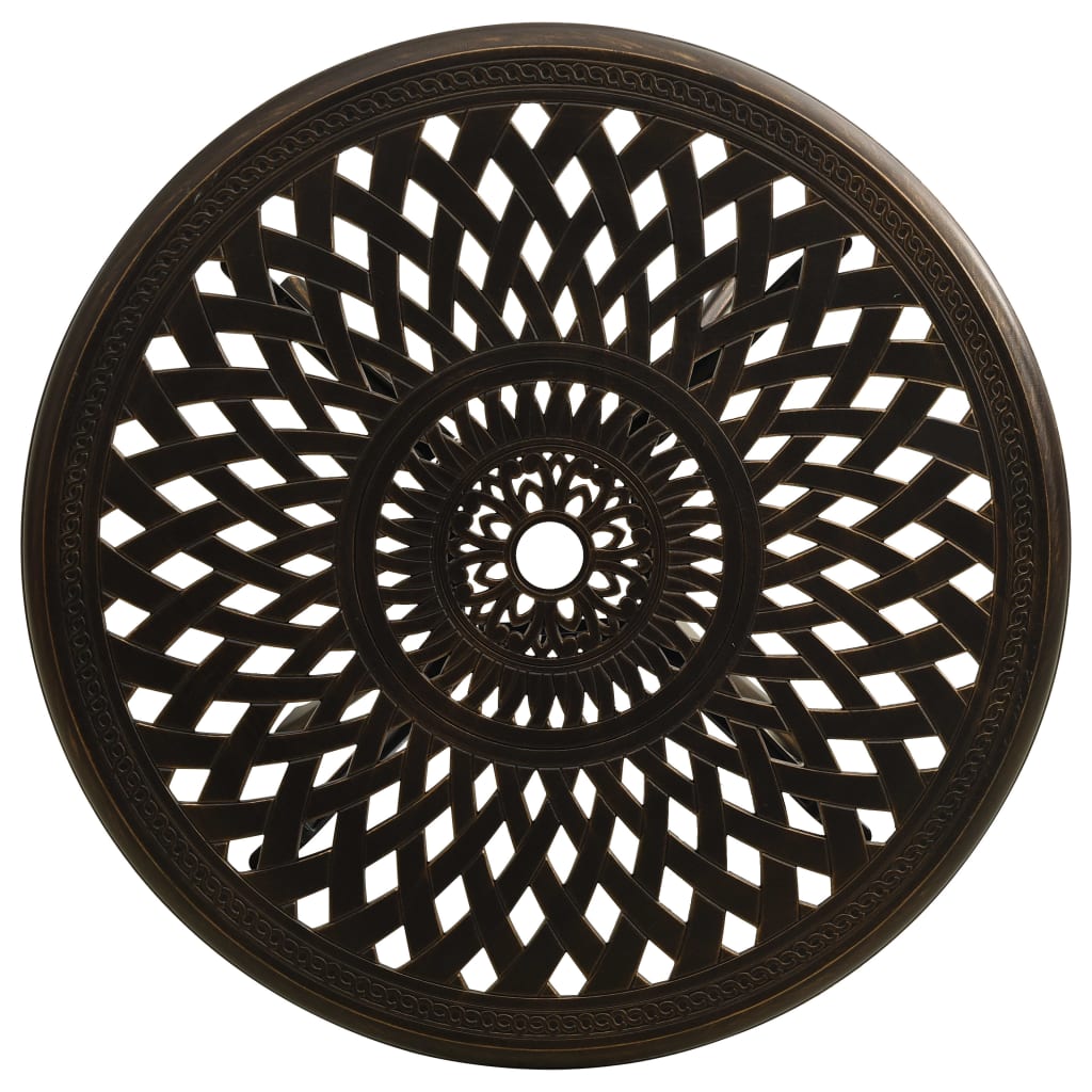 Maison Exclusive - Tavolo da Giardino Bronzo 78x78x72 cm in Alluminio Pressofuso - 3