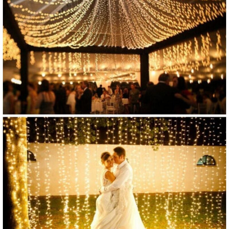 100M 600 LED Girlanda Świąteczna Karnawał Wesele Zewnętrzny Ogród Wewnętrzny Oświetlenie - 9