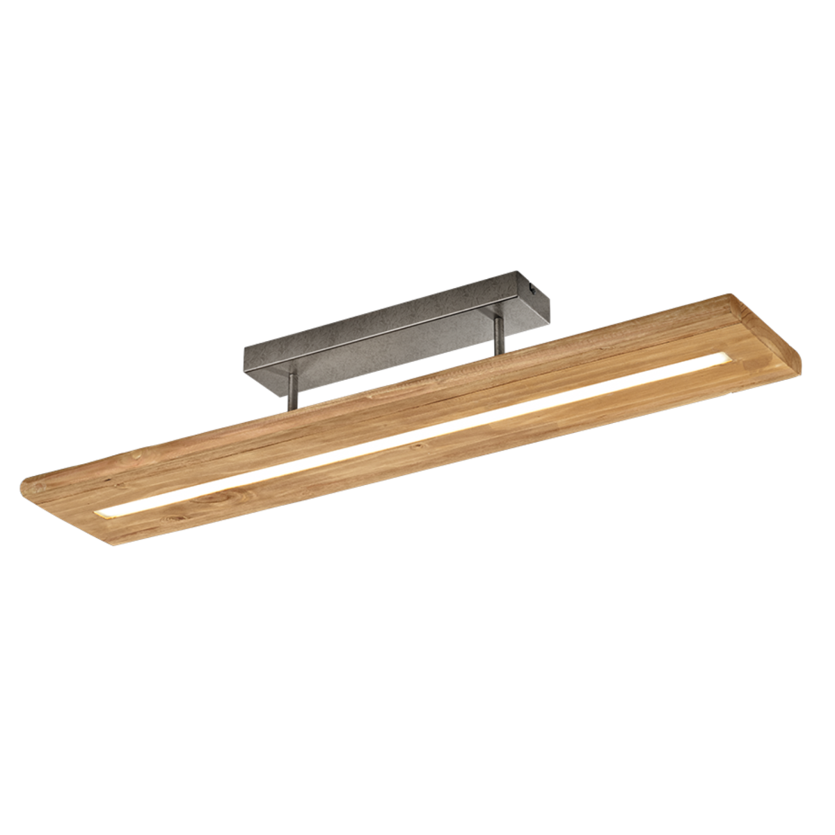 Lampa sufitowa LED BRAD 27W Ciepła biel 3000lm drewno srebrno-jasne drewno wym:16,7x100x20cm IP20 Trio