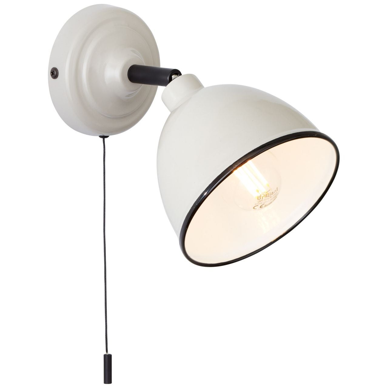Lampa BRILLIANT, zawieszenie Tosh 25cm antyczne drewno / czarny korund, 1x A60, E27, 40W, drewno ze zrównoważonej gospodarki leśnej (FSC) - 3