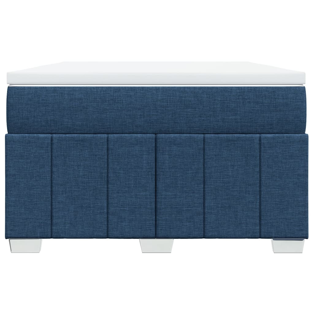Sommier à lattes de lit avec matelas Bleu 120x200 cm Tissu - 4