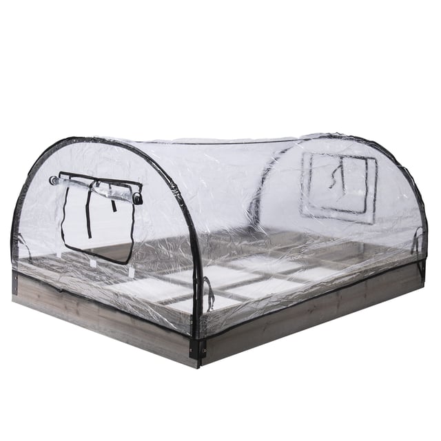 Carré de potager bois et serre WERKA PRO 120x80x50cm