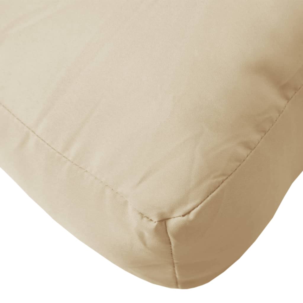 Coussin de palette beige 120 x 40 x 12 cm tissu - 8
