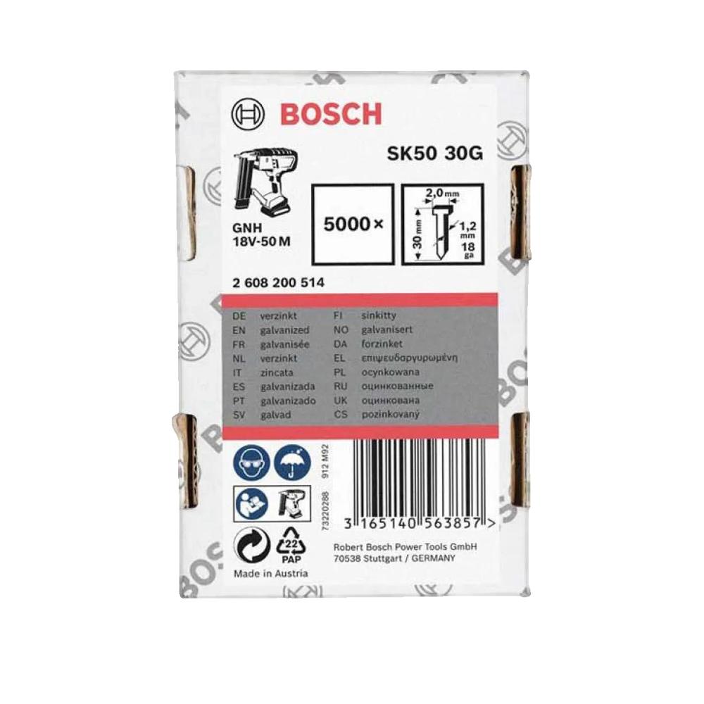 Gwoździe ocynkowane Bosch SK50 stal trwała z łbem stożkowym