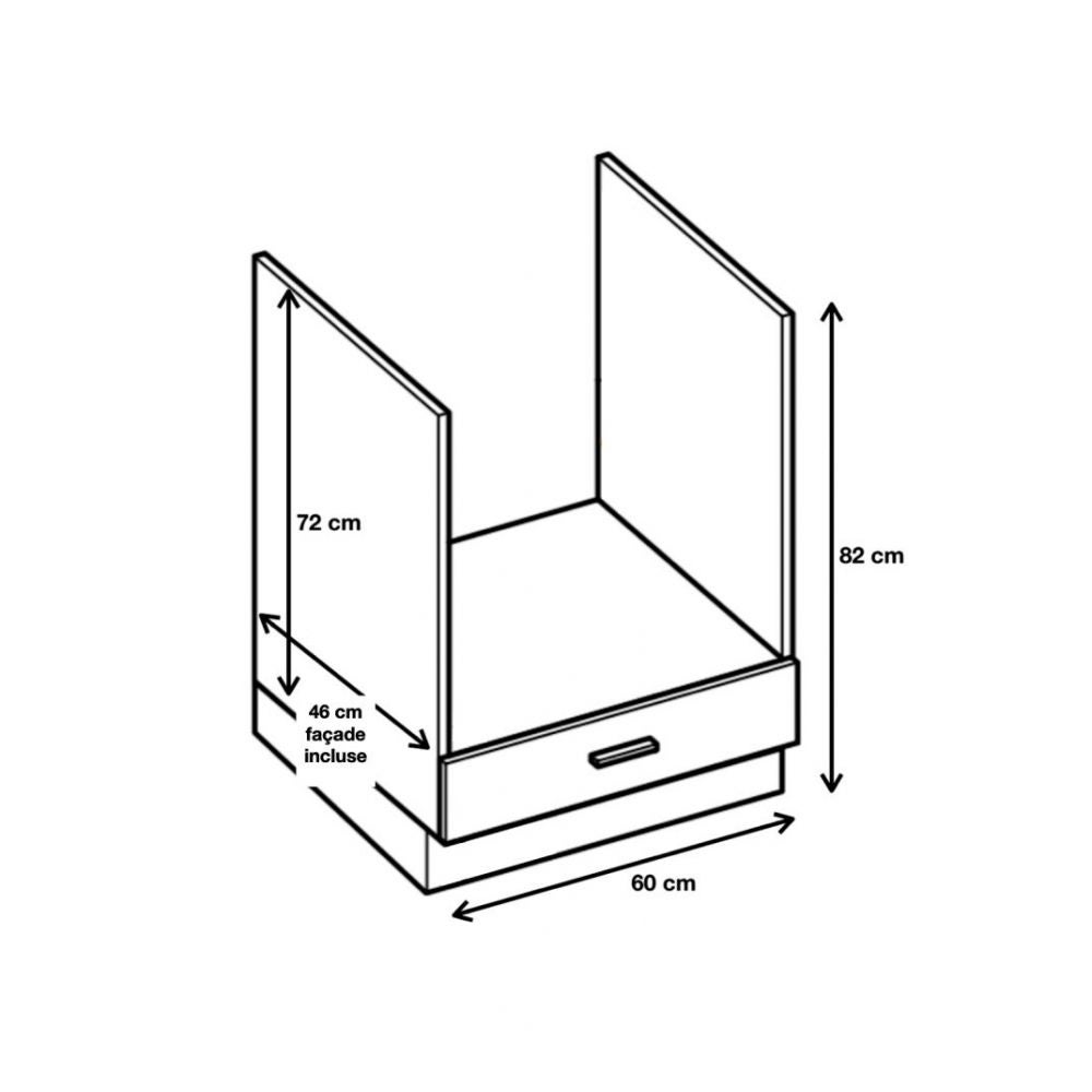 Cuisineandcie - Meuble pour four encastrable Eco Chene Naturel L 60 cm - 2