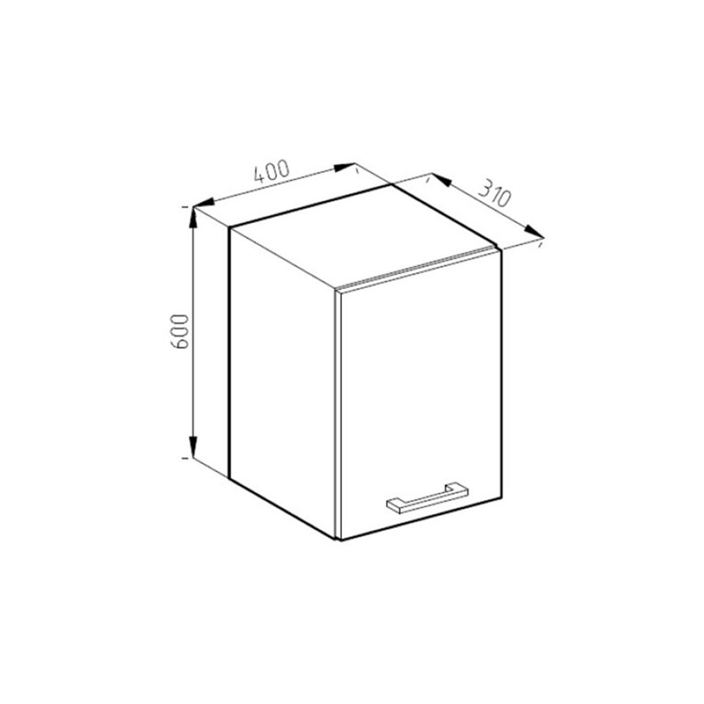 Vicco Elément haut de cuisine R-Line, Blanc campagne, 40cm - 3