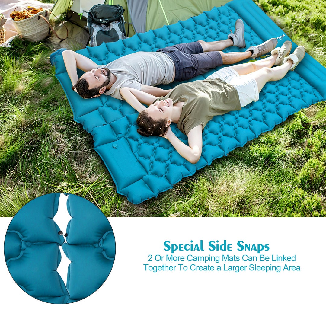 Matelas gonflable outdoor avec pompe à pied intégrée, couchage pratique et transportable - 6