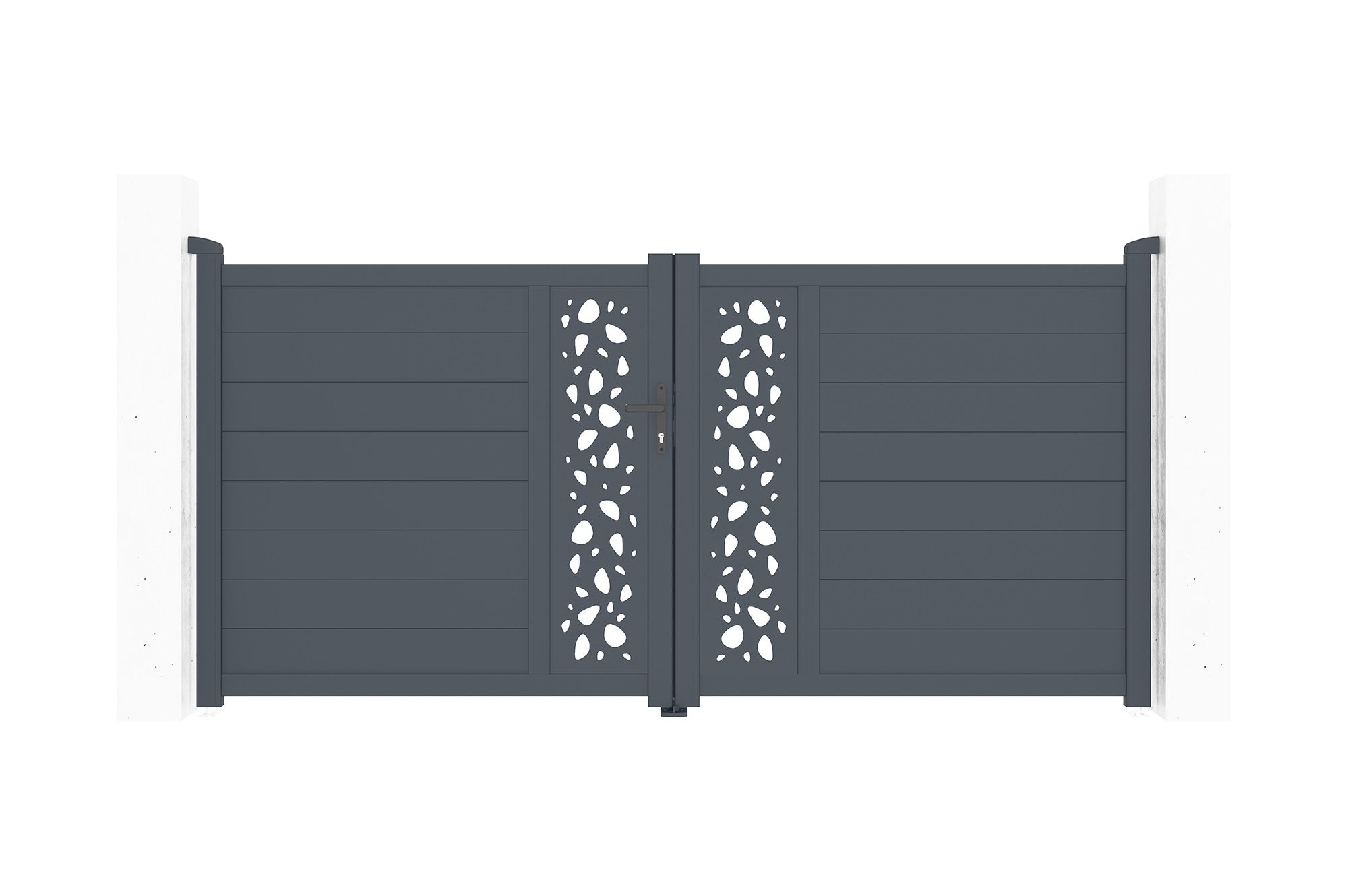 Portail battant 3m SUNNY H.140cm aluminium gris - 4