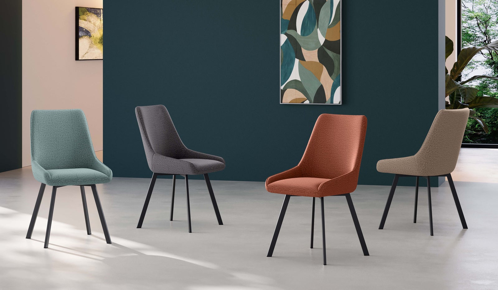 Fox - Szary fotel z mikrofibry 4 szt.