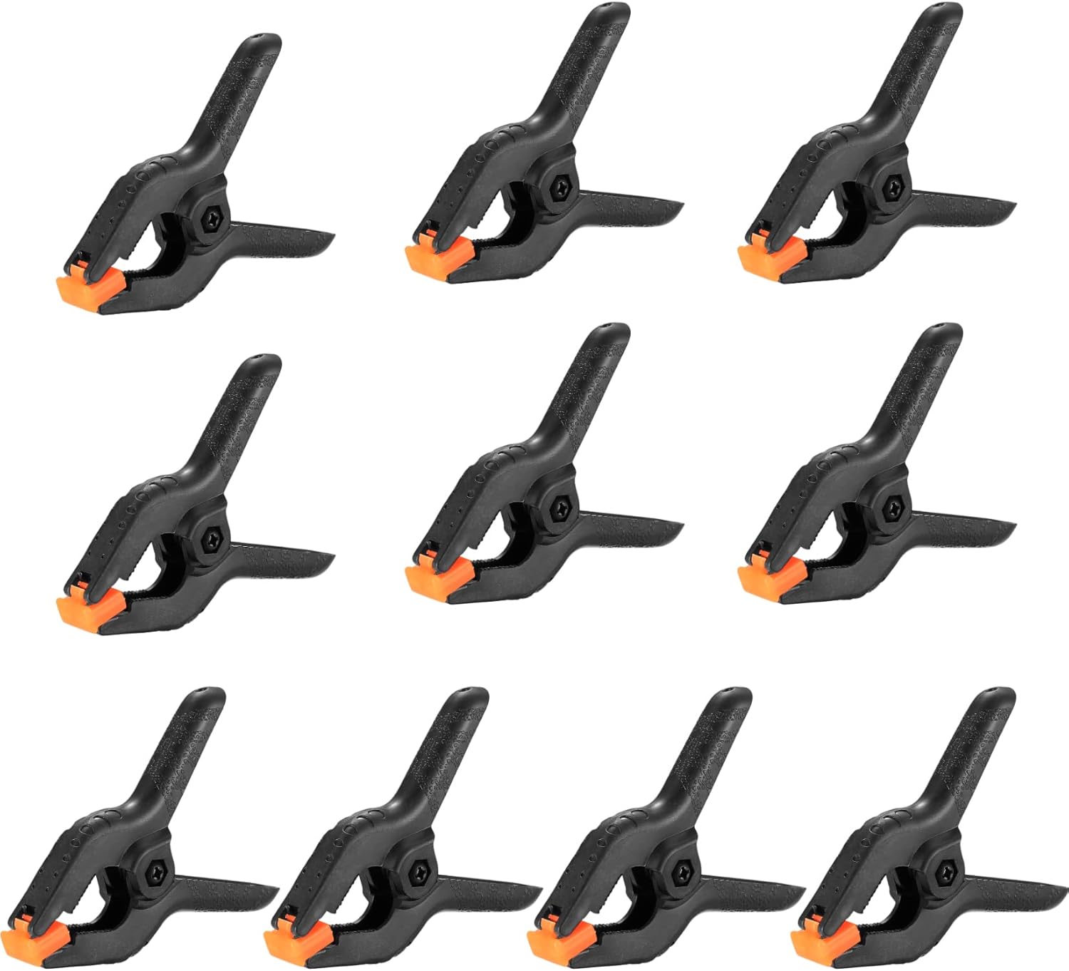 PYEUIFT Lot De 10 Pinces à Ressort Solides - Pinces De Serrage Avec Mâchoires Mobiles Pour Photographie, Bâches, Artisanat, Bois Et Jardin