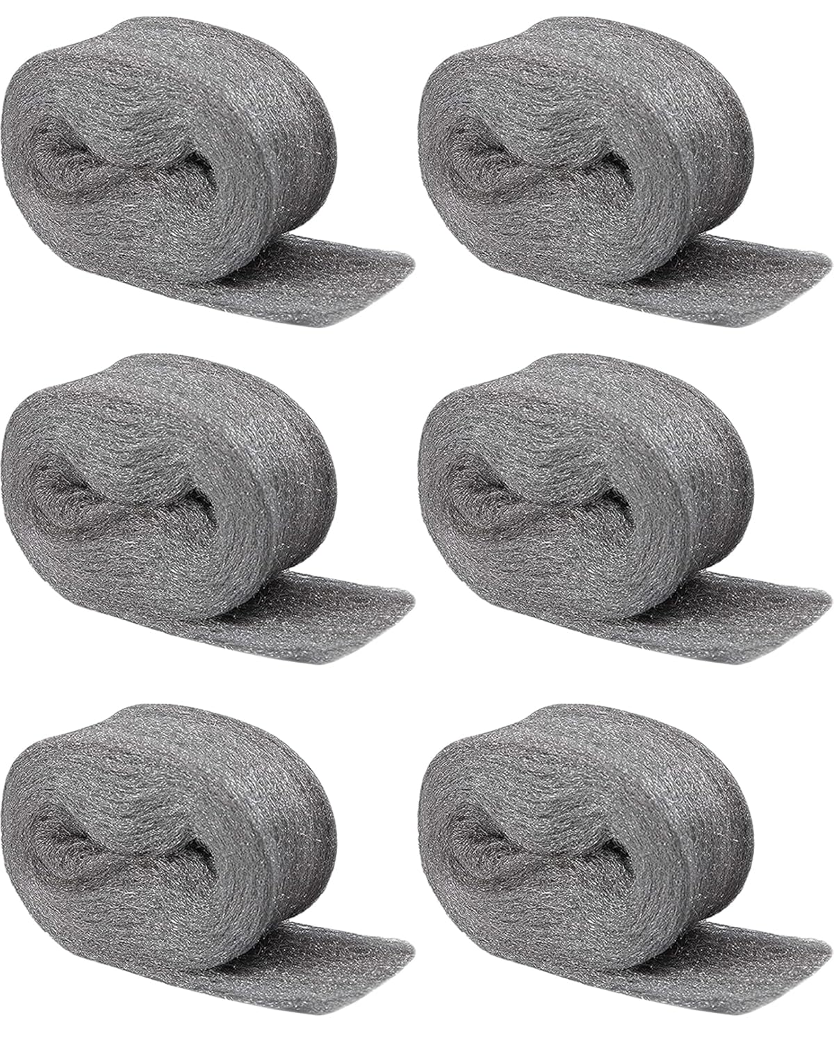 Paille de fer, 4 Pièce 7cm x 3.2m laine d'acier, Paille de fer 0000 Convient Pour la Maison et