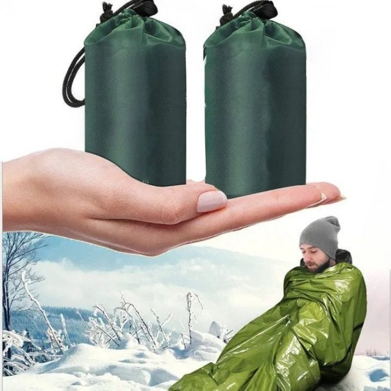 Sierra Madre - Sacco a pelo di emergenza, 213 x 91 cm, impermeabile, di sopravvivenza, compatto, tascabile, coperta termica per escursioni, campeggio e avventure all'aria aperta (arancione Sierra Madre - Sacco a pelo di emergenza, 213 x 91 cm, impermeabile, di sopravvivenza, compatto, tascabile, coperta termica per escursioni, campeggio e avventure all'aria aperta (arancione
