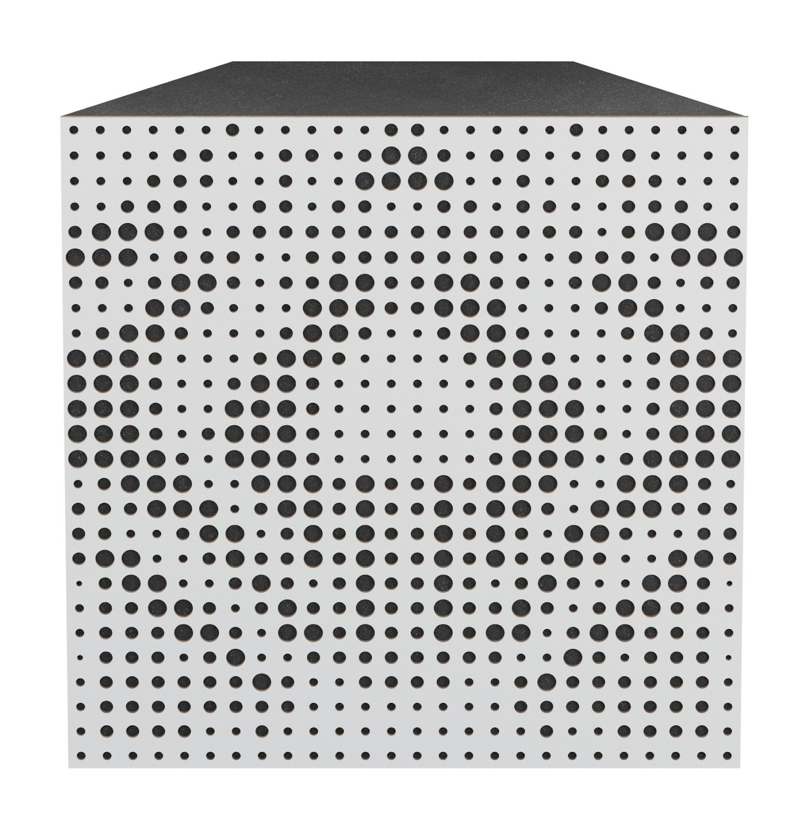 Lot de 2 Pièges à basses UNIVERSE acoustiques insonorisants 50x50x10 cm -MDF perforé laminé et mousse acoustique -Blanc - 2