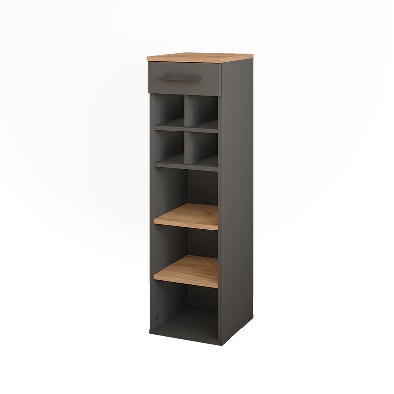 Vicco Stojak na wino Repose, Złoty dąb power/antracyt, 30 x 106 cm