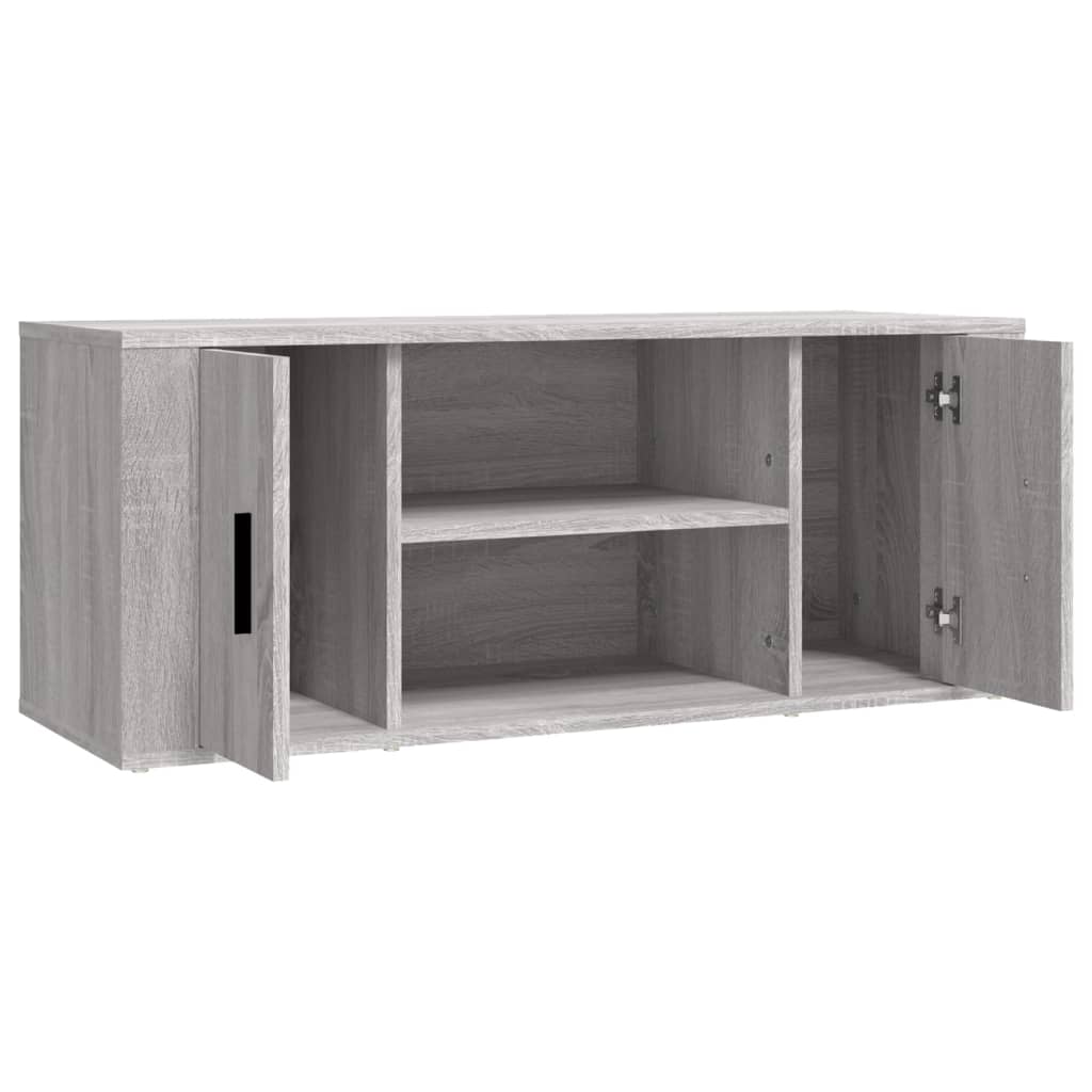 vidaXL Meuble TV Sonoma gris 100x35x40 cm Bois d'ingénierie - 6