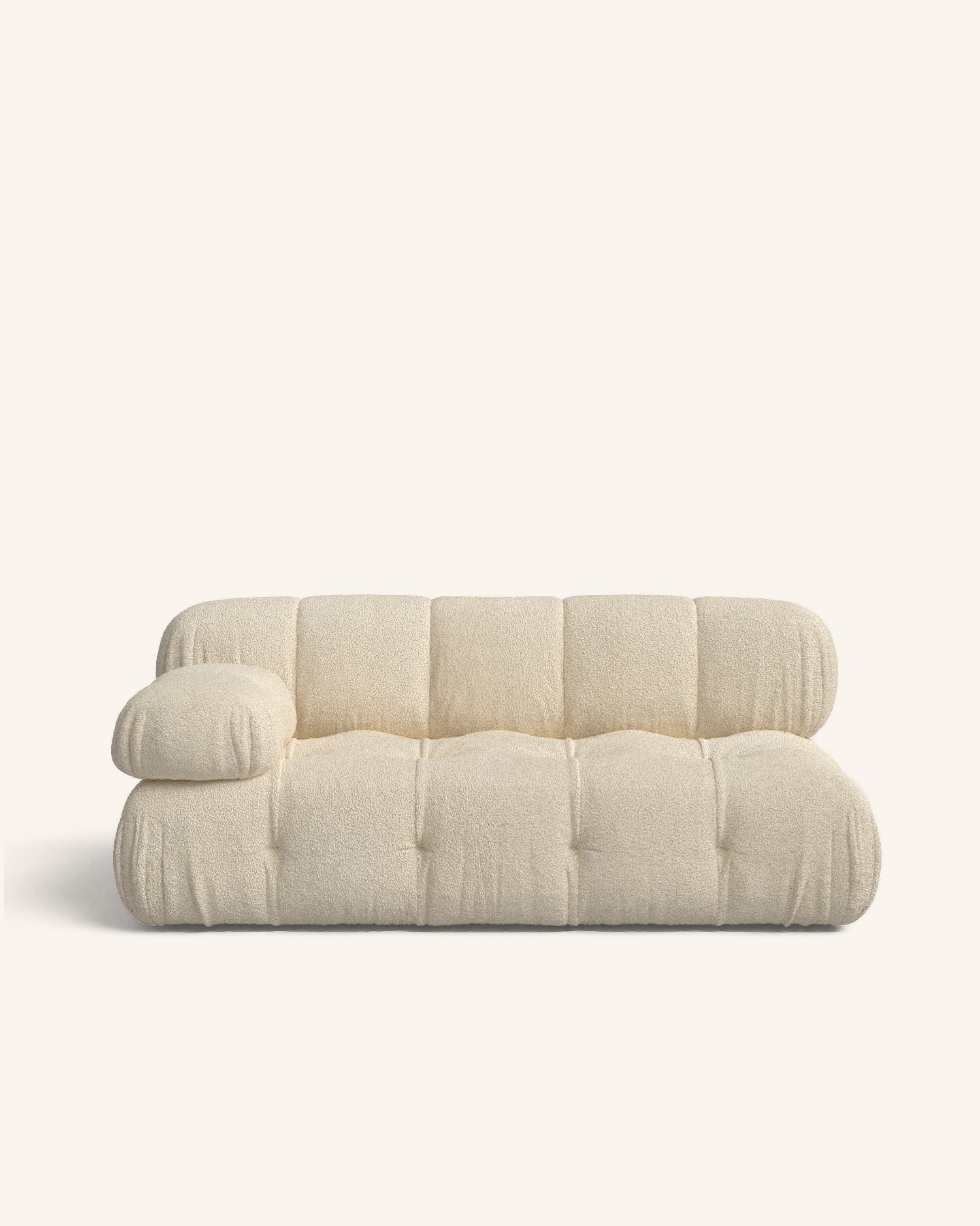Bozco sofá beige bouclé con chaise longue izquierdo 165 x 99 cm hannun