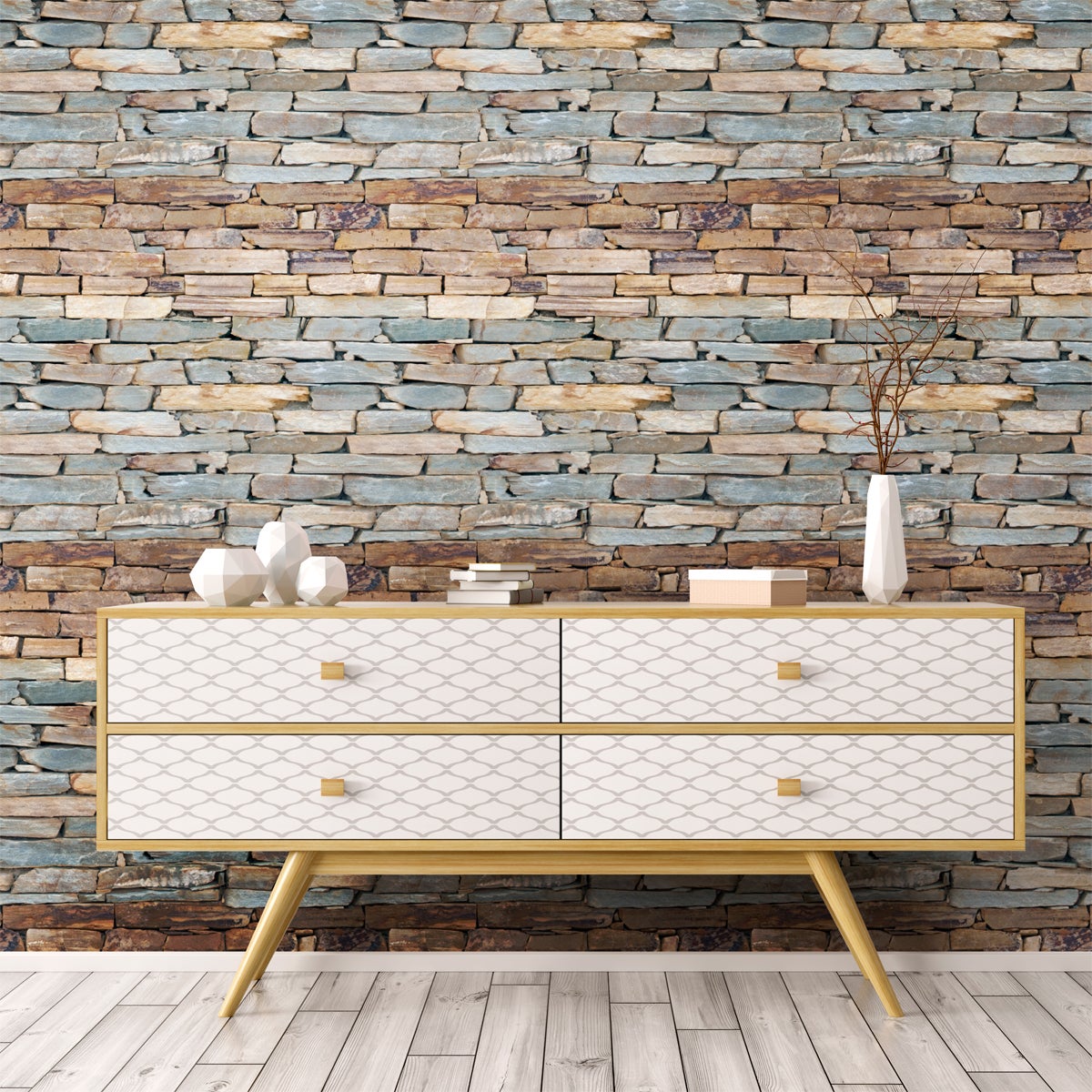 Adesivi materiale impiallacciatura fronte pietra costa Opale - Sticker adesivo - adesivi murali - 40x40cm - 4