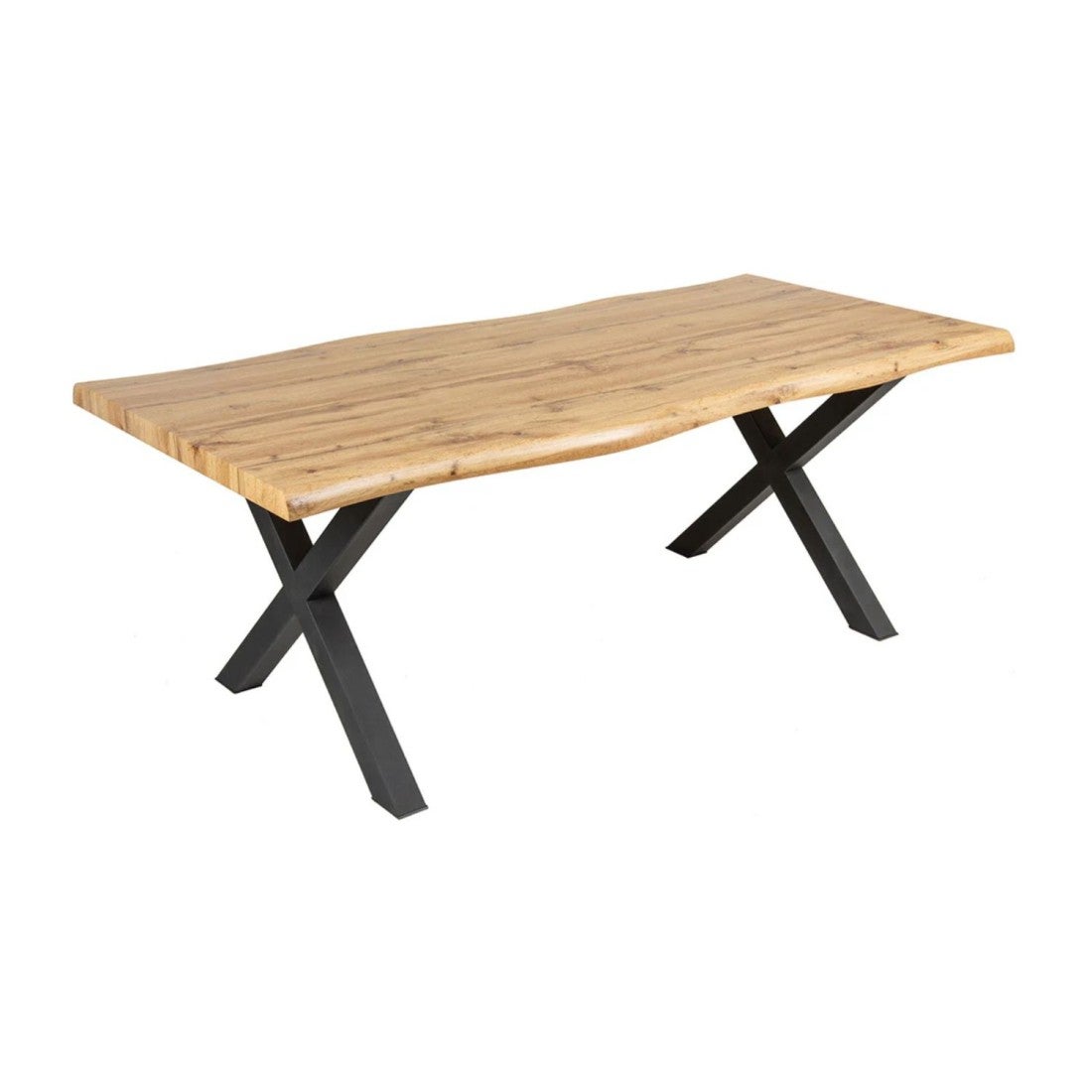 Tabel Rivet Table RIVET – Rectangulaire 180 cm – MDF et métal – Style industriel ...