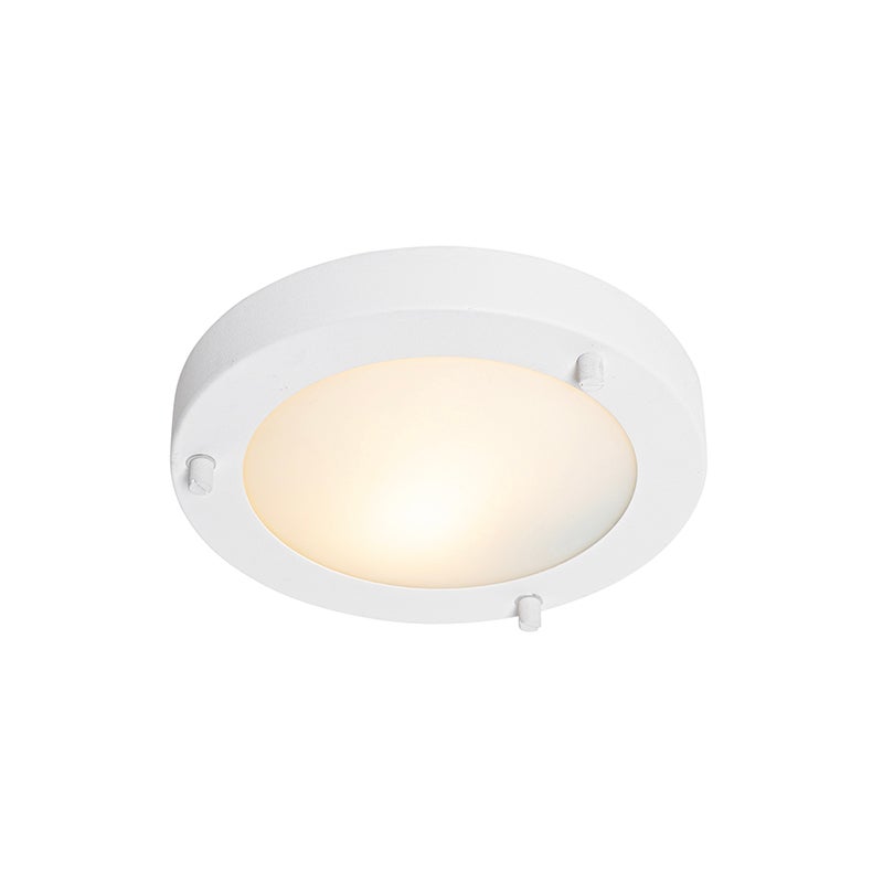 Qazqa nowoczesny plafon IP44 - Yuma - biały, okrągły, max. 40w, kompatybilny z żarówką LED, g9, 18.3cm oświetlenie wewnętrzne