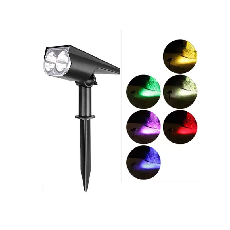 1 SZT. Zewnętrzna Lampa Solarna, Reflektor Solarny, Wodoodporny Reflektor LED IP65, Kolorowe światło