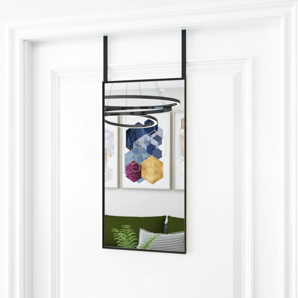 Miroir de porte | Miroir décoratif Noir 30x60 cm Verre et aluminium - 2