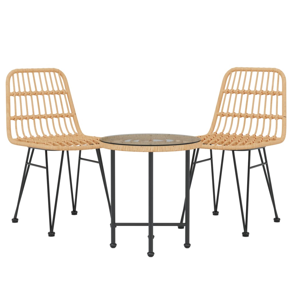 Maison Exclusive - Set da Pranzo da Giardino 3 pz in Polyrattan - 3