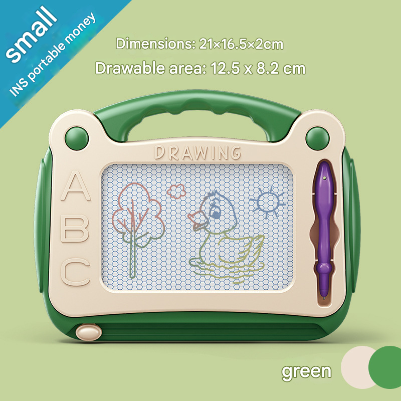 SGILE - Pizarra magnética para dibujar grande de 4 colores y con 4 sellos, juguete para aprendizaje, regalo para niños de más de 3 años, 16 x 13 pulgadas, azul claro