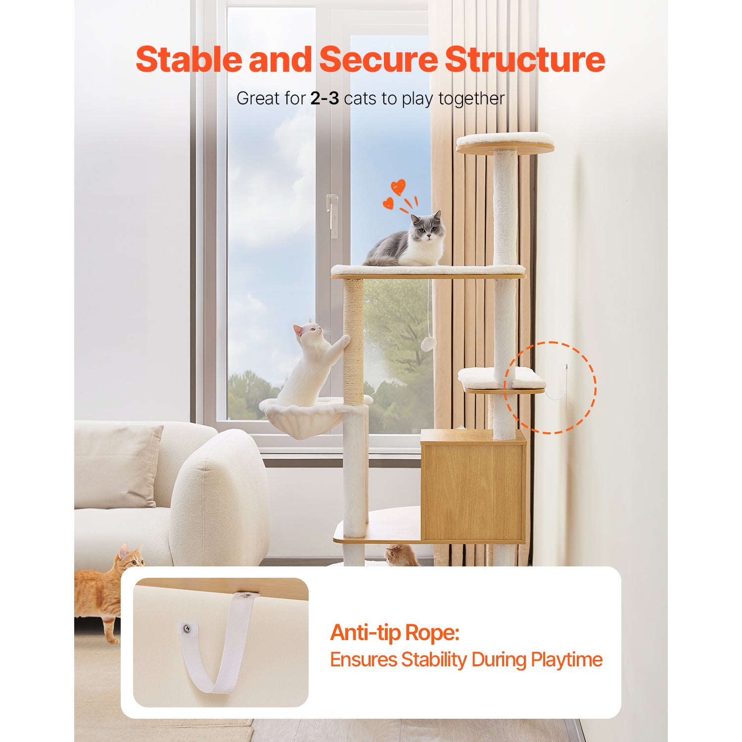 Gran árbol para gatos SucceBuy 68,9