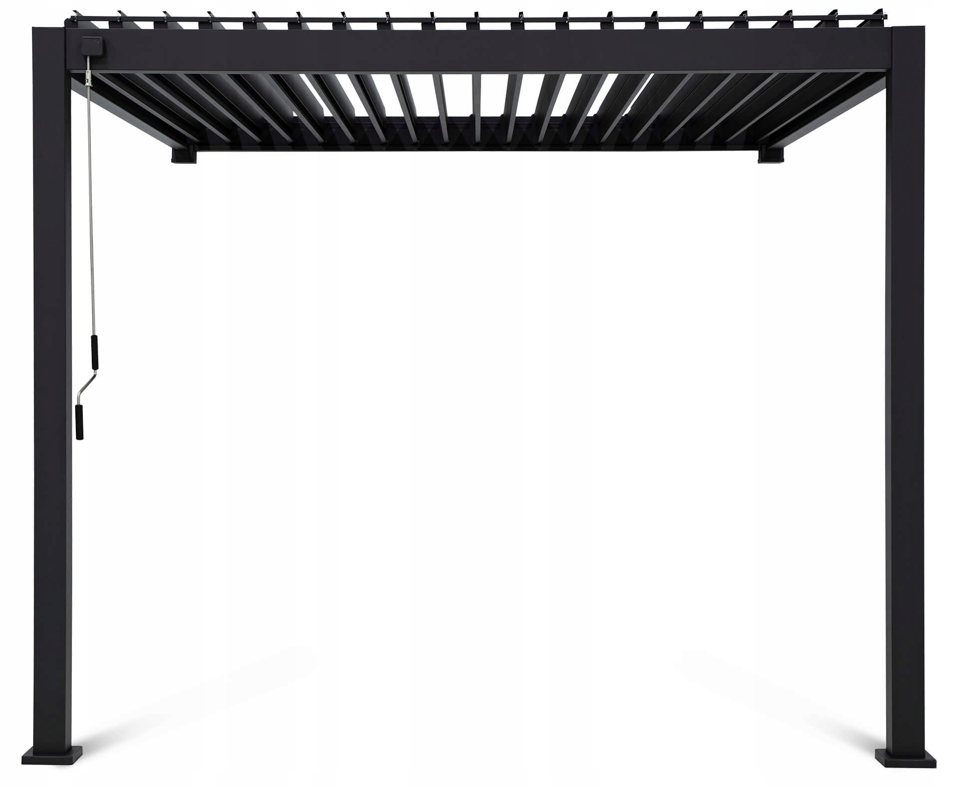 Pergola Ścienna tarasowa ogrodu zadaszenie 3x3 Premium Wall Gutroof BIAŁA 1 szt - 6