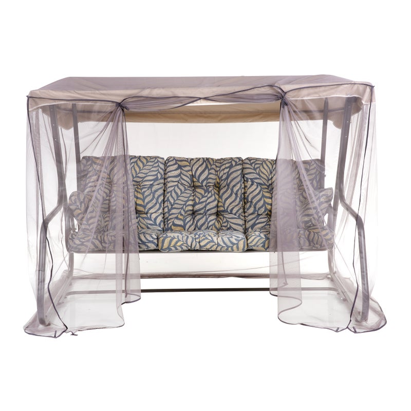 Huśtawka ogrodowa Celebes Plus szary/żółty liście PATIO