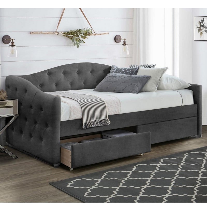 LIVLUX Lit 140x190 Avec Soier LED Et USB,Lit Double Rebourré Avec Soier à Lattes Et 4