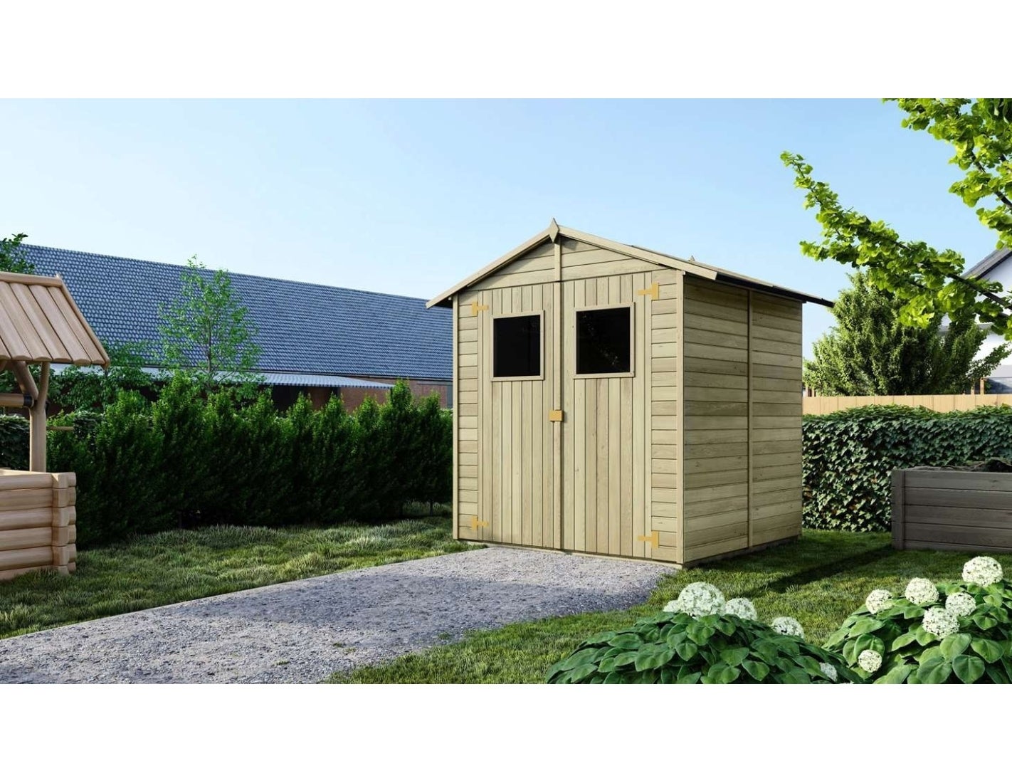 Domek ogrodowy ALTANKA 3,46 m2 - 1,90x1,82 m, drewniany, impregnowany, DOM218, 1szt.