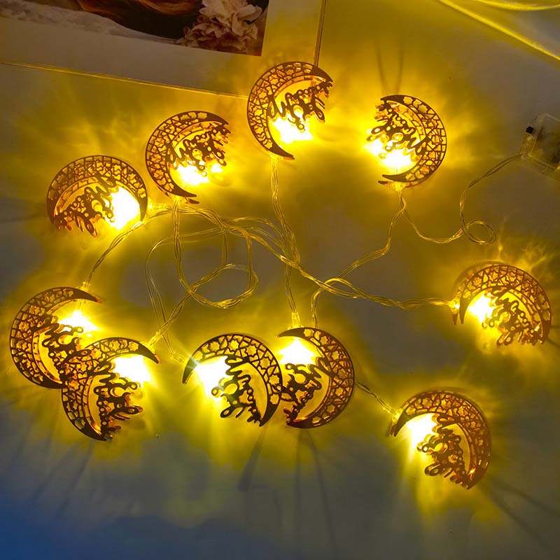 1 worek lampek dekoracyjnych Ramadan 3M20LED, girlanda świetlna Eid Mubarak, w kształcie pięcioramiennej gwiazdy