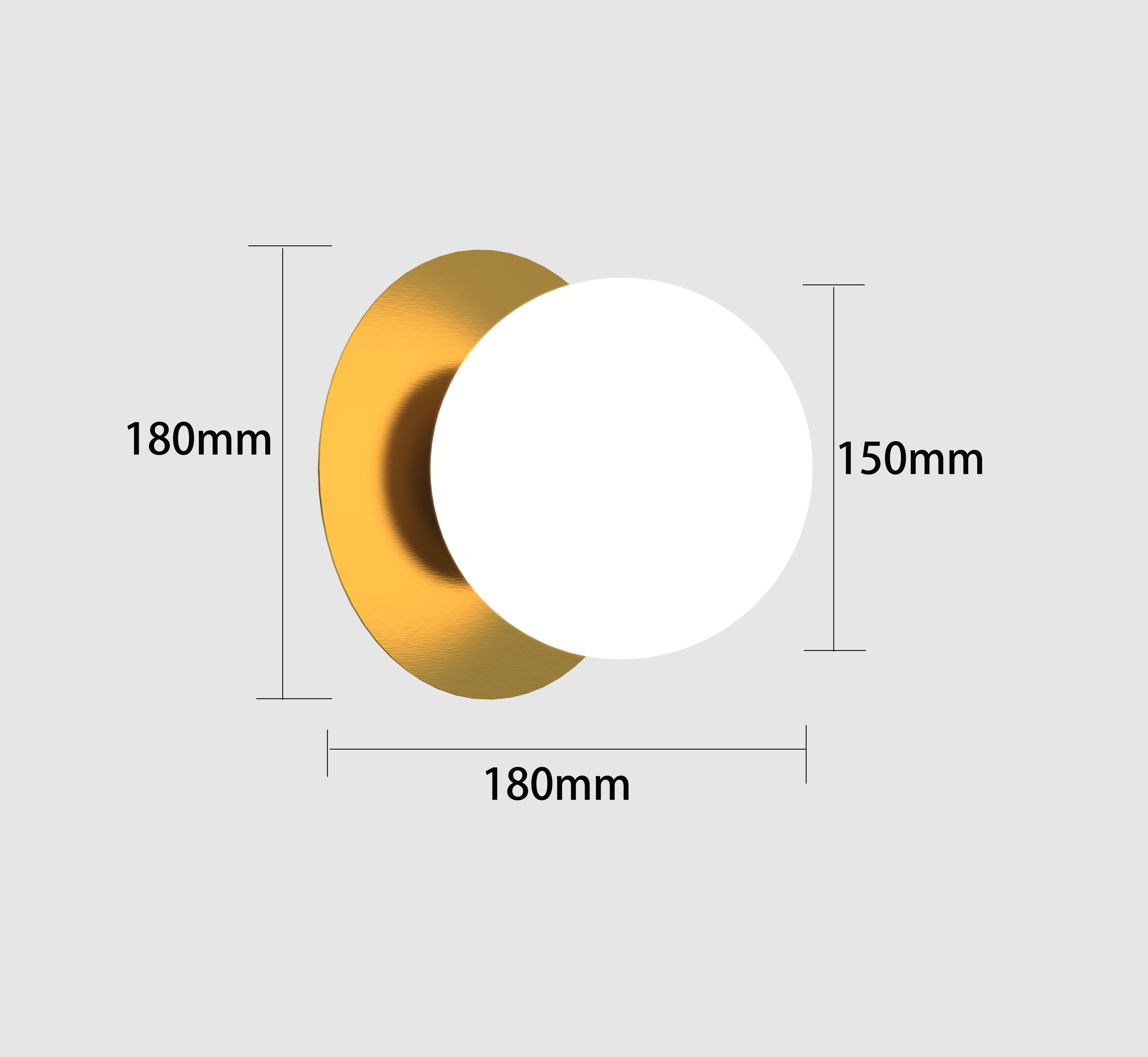 Applique Lune G9 ERCALTO Laiton/blanc - 6