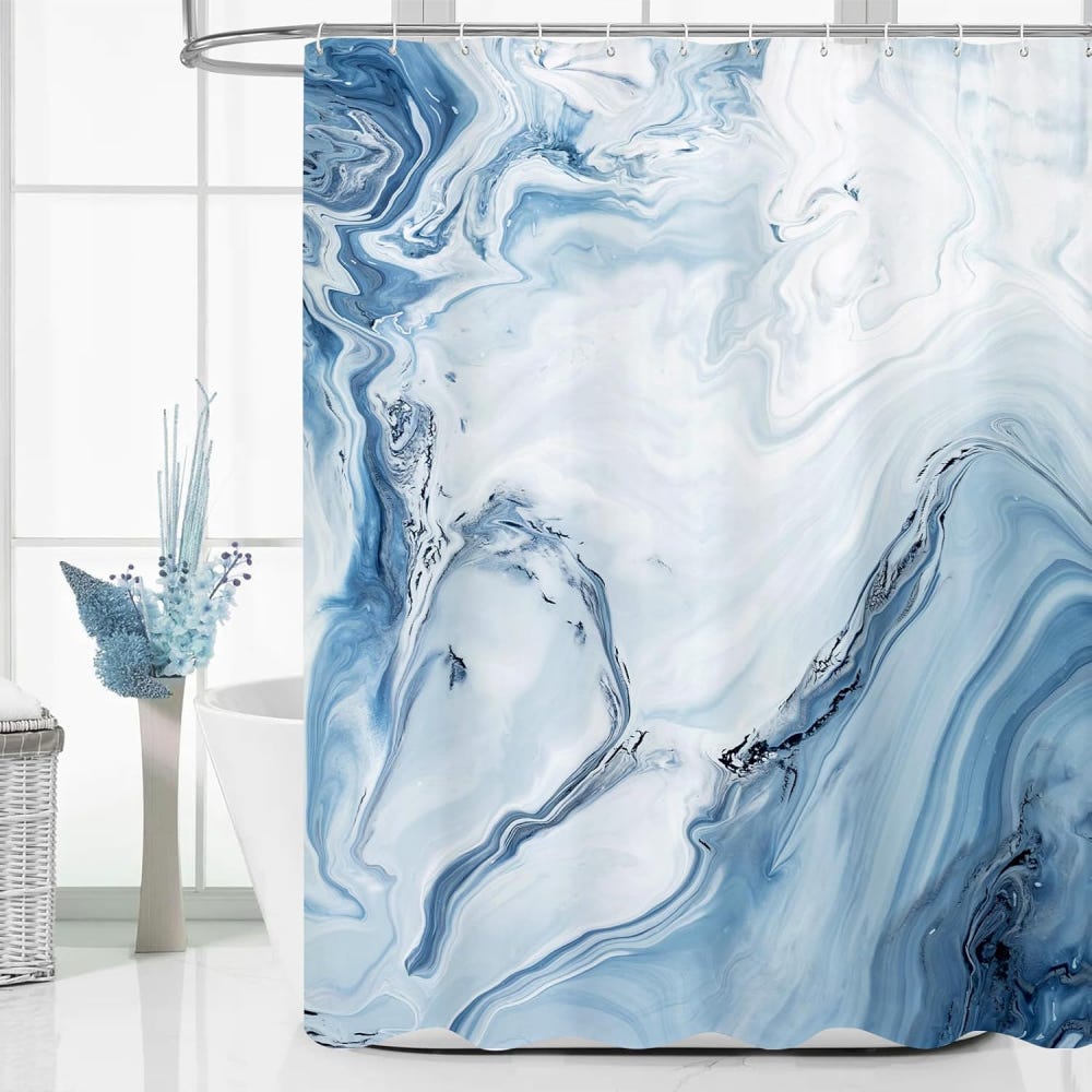 Rideau De Douche En Marbre Bleu Tissu Ombr Moderne Pour Une rideau-de-douche-en-marbre-bleu-tissu-ombr-moderne-pour-une