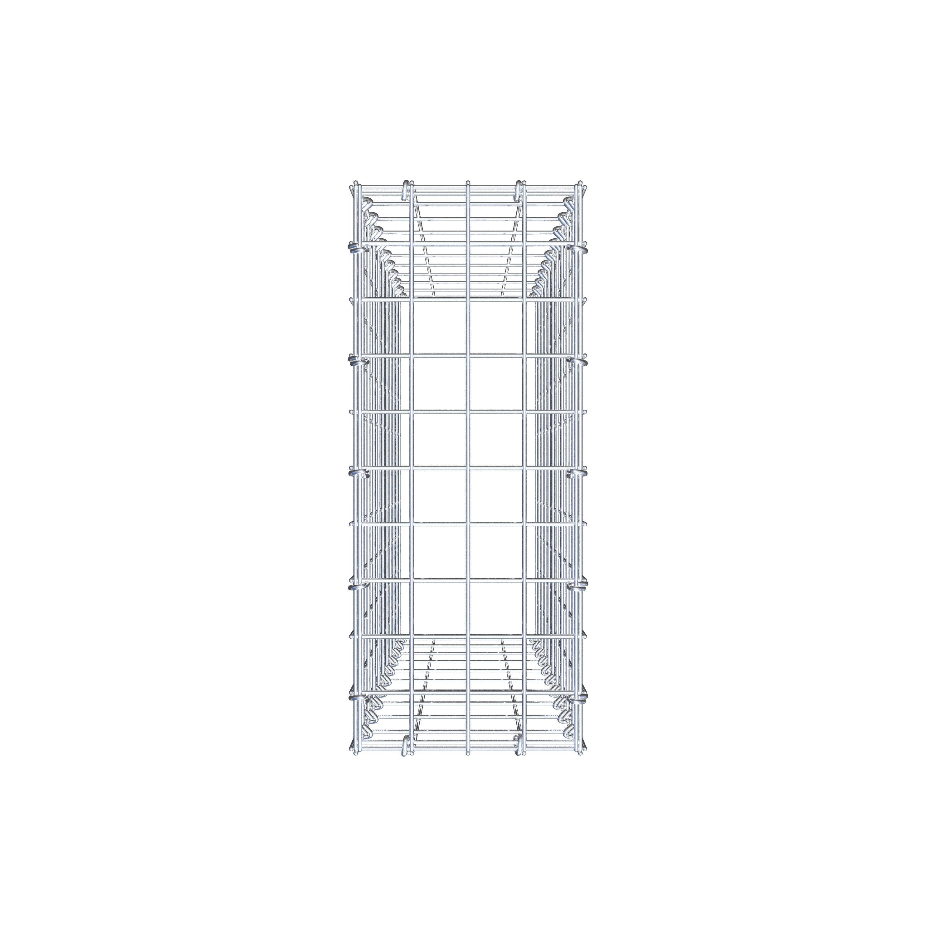 Gavión para apilar en acero galvanizado 100x20x50cm (LxAxP), malla 5 x 10cm, Anillo en C, sin rejilla inferior - 5