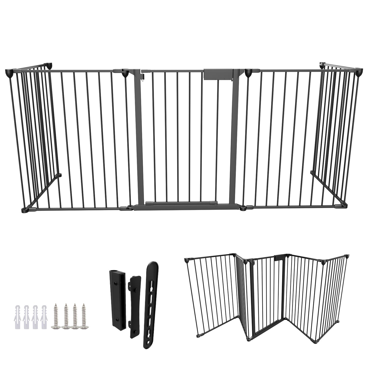 COSTWAY Pare-étincelles Cheminée Métal Barrière Sécurité Pare-feu Protection Grille, Pare Feu
