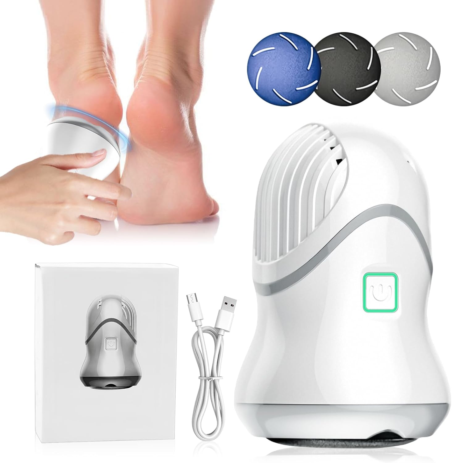 Częściowy elektryczny zestaw do pedicure skuteczny pilnik do stóp zapewniający miękką i gładką skórę zestaw do pedicure użytku domowego salonu biały