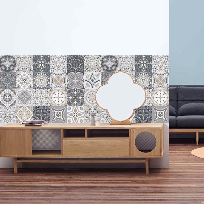 Muralo Piastrelle Adesive Murali 24 Pezzi - 15x15 Cm (Totale 90x60 Cm) - Mosaico Autoadesivo Per Cucina, Bagno, Mobili - Resistente UV E Acqua